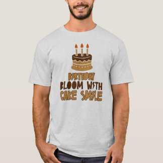 バースデーケーキの至福デザイン Tシャツ