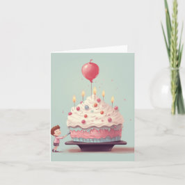 バースデーケーキ、アイスクリーム、カード 誕生日 カード