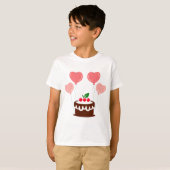 バースデーケーキ プリント キッズ Tシャツ (正面フル)