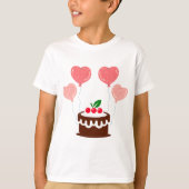 バースデーケーキ プリント キッズ Tシャツ (正面)