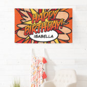 バースデーコミックブックポップアート 横断幕 (インサイチュ)