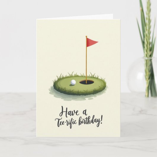 バースデーゴルフグリーンカード カード (正面)