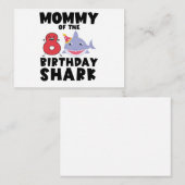 バースデーシャークのママ 8歳の誕生日 ノートカード (正面/裏面)
