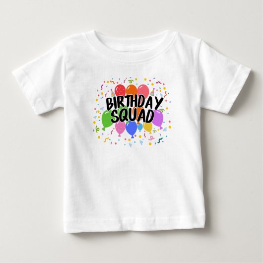 バースデースクワッド ベビーTシャツ (正面)