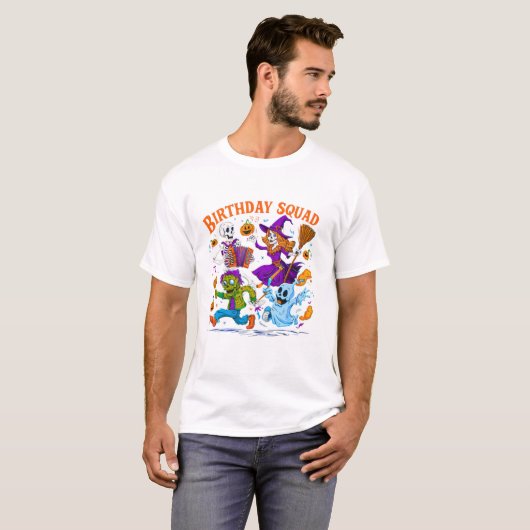 バースデースクワッド 楽しいハロウィン Tシャツ (正面フル)