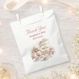 バースデーソフトパステルカップケーキの女子会ベーキングパーティー フェイバーバッグ