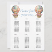 バースデーテディーバルーン 招待状 (正面)