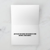 バースデーハットと宇宙服を着たブルガエル カード (内部)