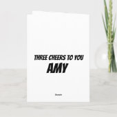 バースデーハットをかぶったスノーレオパード カード (裏面)