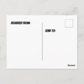 バースデーハットをかぶったスノーレパード ポストカード (裏面)