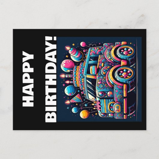 バースデーバスアドベンチャー ポストカード (正面)