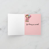 バースデーバッシュガール感謝カード サンキューカード (内部)