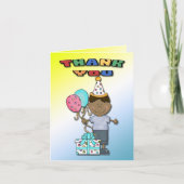 バースデーバッシュボーイBへの感謝カード サンキューカード (正面)