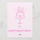 バースデーバッシュ - 編集可能な誕生日招待状 招待状 (裏面)