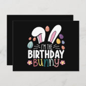 バースデーバニー イースターファミリーマッチング ポストカード (正面/裏面)