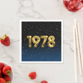 バースデーバルーン 1978 星柄 スタンダードカクテルナプキン (インサイチュ)
