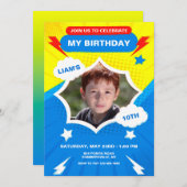 バースデーパワーフォト 招待状 (正面/裏面)