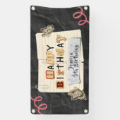 バースデーパーソナライズされたタウェルカムバナー 横断幕 (縦)