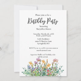 バースデーパーティアイリスアンドグリーン招待状 招待状