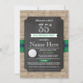 バースデーパーティゴルフボールアニーエイジゴルフ招待状 招待状 (正面)