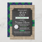 バースデーパーティゴルフボールアニーエイジゴルフ招待状 招待状 (正面/裏面)