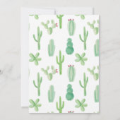 バースデーパーティサボテンアニーエイジカチかわいらし招待状 招待状 (裏面)