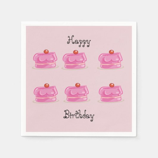 バースデーパーティナプキン紙 スタンダードカクテルナプキン (正面)