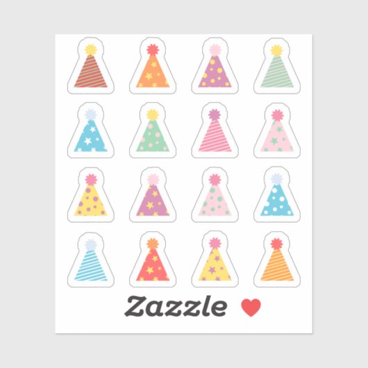 バースデーパーティハッツバイデーリマインダーブジョプランナー シール (シート)