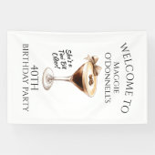 バースデーパーティバナー40thエスプレッソマルティーニ 横断幕 (横)