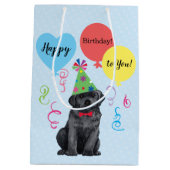 バースデーパーティバルーンブラックラボ ミディアムペーパーバッグ (裏面)