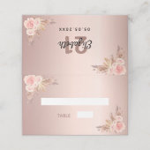 バースデーパーティパンパスグラス赤面バラ花模様 プレイスカード (外部開封)