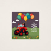 バースデーパーティパーソナライズされた招待状。 (正面)