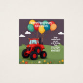 バースデーパーティパーソナライズされた招待状。 (正面)