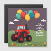 バースデーパーティパーソナライズされた招待状。 (正面/裏面)