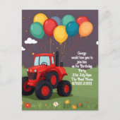 バースデーパーティパーソナライズされた招待状。 シーズンポストカード (正面)