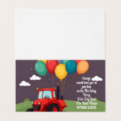 バースデーパーティパーソナライズされた招待状。 名刺 (外部フラット)