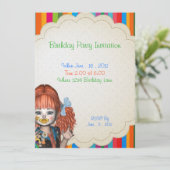 バースデーパーティピエロキッズ招待状 招待状 (スタンド正面)