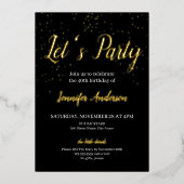 バースデーパーティフォイル招待状 箔招待状 (正面)