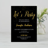 バースデーパーティフォイル招待状 箔招待状 (立ち正面)