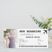 バースデーパーティフォトバケーションボーディングパス 招待状 (スタンド正面)