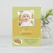 バースデーパーティフォトフラット招待状 招待状 (スタンド正面)