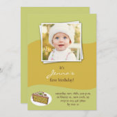 バースデーパーティフォトフラット招待状 招待状 (正面/裏面)