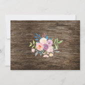 バースデーパーティフォトフラワーズウ素朴ィード招待状 招待状 (裏面)