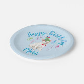 バースデーパーティブルテリア ペーパープレート (アングル)