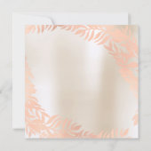 バースデーパーティリーフリースアイボリーパールバラ金ゴールド 招待状 (裏面)