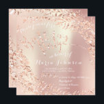 バースデーパーティリーフリースグリッターピンクローズ金ゴールド 招待状<br><div class="desc">魔法ガーデンラグジュアリールックデザインは、柔らかい白でオリーブの木の葉のスクリプトで構成されたエレガントフレームが外観を完了する。このペー救済ジの「このデザイ連絡ナーを保存す頼る」リンクを使用して、日付の表現またはカスタマイズを行う必要がある</div>