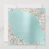 バースデーパーティリーフリースティファニーアクアバラ金ゴールド 招待状 (裏面)