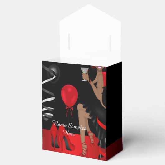 バースデーパーティレッドブラックシューズハイヒールお願いボックス フェイバーボックス (オープン)