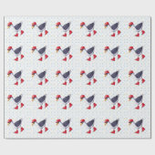 バースデーパーティーおもしろいかわいいカモメ鳥 ラッピングペーパー (フラット)