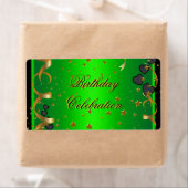 バースデーパーティーお祝いライムグリーン ラベル (インサイチュ)